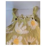 1960s Daisy Print Sleeveless Blouse