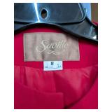 Red Button-Front Blazer by Saville
