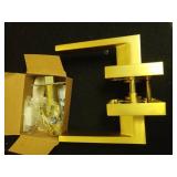 1 Pack Gold Passage Door Levers Square Closet Handles, Retail $37