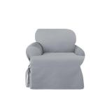 Heavyweight Cotton Duck T-Cushion Chair Slipcovers, Heavyweight Adjustable Corner Ties, Pacific Blue Retail $59