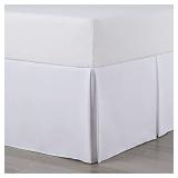 Pleated Bed Skirt - 21 inch Tailored Drop - White Twin Bed Skirt (Twin, White) retail $25