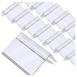 1.25 x 3 Inches Shelf Label Holder Clear Plastic Clip on Shelf Tags for Wire Shelving  (100 Pcs) Retail $25