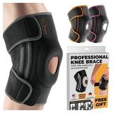DR. BRACE ELITE Knee Brace with Side Stabilizers & Patella Gel Pads (Mercury, Small) Retail $29