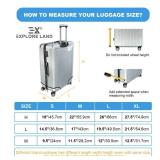 Clear Luggage Cover Tough Protector Fits for 24-26 Inches (Clear PVC, M) Retail $15