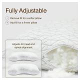 Coop Home Goods Original Cut-Out Adjustable Pillow, Queen Size Bed Pillows for Neck & Head Support, 18 x 28 â Memory Foam Pillows - Medium Firm for Side Sleeper, CertiPUR-US/GREENGUARD Gold - Ret