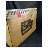 ELENKER 2 in 1 Rollator Walker & Transport Chair for Seniors, Folding Rolling Walker Wheelchair Combo with Wide Seat and Shock Absorber, Red - Retail: $131