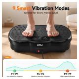 HTM Vibration Plate Exercise Machine - 300 lbs Weight Capacity, 120 Speed Levels, 9 Workout Modes for Home Fitness, Muscle Toning & Weight Loss - Retail: $80