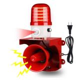 Motion Sensor Alarm with Human Detection,120dB Adjustable Siren & LED Strobe Lights Outdoor Security Alarm for Home Theft,Animal Intrusion,Garden Protection,Property Protection,AC110V with Plug - Reta