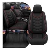 CTDS Car Seat Covers for Honda Civic 2000-2026, Stylish Sport Seat Cover, Premium Nappa Leather Car Seat Cover. Automobile Seat Covers Sets.(Standard 5 Seats/Black) - Retail: $177
