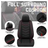 CTDS Car Seat Covers for Honda Civic 2000-2026, Stylish Sport Seat Cover, Premium Nappa Leather Car Seat Cover. Automobile Seat Covers Sets.(Standard 5 Seats/Black) - Retail: $177