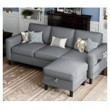 Garvee Sectional Sofas Couches for Living Room Convertible L Shaped Couch - Retail: $340