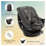 Joie Chili Spin 360 2-in-1 Rotating Convertible Car Seat with a 360 Spin and Easy Installation - Lower Anchor Attachment or Vehicle Belt Installation (Thunder) - Retail: $350