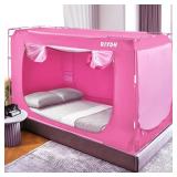 RIYDH Bed Tent Bed Canopy Twin Size Tents for Adult and Kids- Original Design Portable Dream Tent Indoor Sleeping Tents 80% Blackout with 3 Doors Breathable Big - Retail: $76