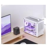 JONSBO/JONSPLUS Z20 White Micro-ATX Mini Tower Pc Case,with Detachable Carrying Handle, Mini Size, High-Performance Hardware Compatible, Support 240AIO, H160mm Cooler, White - Retail: $100