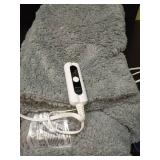 Heated Throw Blanket Double Sided Sherpa, Soft Heating Electric Blanket for Bed, Automatic Safety System, 6 Heating Levels & 4 Hours Auto-Off, 50\"x60\" Arctic Grey - Retail: $33