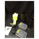 OGERY Brushless Leaf Blower Cordless with Lights, Powerful Electric Leaf Blowers with 2 x 3.0Ah Batteries & Fast Charging, 700CFM 900G Wind Pressure Handheld Blower for Lawn Care Yard Garden, Green - 