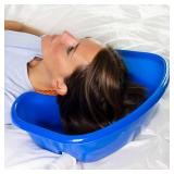 DMI Portable Shampoo Bowl for Bedside and Hair Washing, Hair Cuts and Coloring for the Elderly, Disabled, Bedridden and Handicapped, Blue - Retail: $29