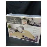 Runnatal 2-Tier Dish Drying Rack, Large Dish Rack with Drainboard Set, Detachable 4-in-1 Large Capacity Dish Drainer Over The Sink Anti-Rust for Kitchen Counter, Black - Retail: $28