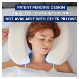 NextSleep, The Best Back Sleeper Pillow, Sleep on Your Back Comfortably, Wrinkle Prevention, Patent Pending Neck Support, Satin Case Included, 100 Night Sleep Trial, CertiPUR-US - Retail: $85