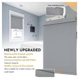 Persilux Blackout Roller Blinds for Windows, Cordless Free-Stop Roller Shades with Valance, Thermal Insulated Fabric Window Blinds, UV Protection Shades for Home and Bedroom (Grey,58\" W x 72\" H) - R