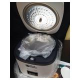 Rice Robot Personal Rice Cooker, PFAS-free, Nonstick. 1 Quart Capacity, with Stainless Steel Steamer Tray, Measuring Cups, Recipe Book with 60 Recipes, and Serving Spoon, As Seen On TV - Retail: $40