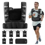 Prodigen Adjustable Weighted Vest, 10â18lb Weight Vest for Men and Women with 6 Removable Weight Bags and Pocket | Weighted Vest for Walking, Running, Weight Loss, Strength Training - Retail: $50