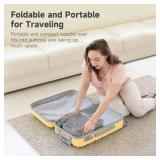 YOLEO Baby High Chair Booster Seat for Dining Table, Foldable High Chairs with Adjustable Heights, Travel Booster Seat with Removable Tray - Retail: $36