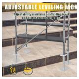 Noliven 4 Pack Screw Scaffolding Jack, 24\" Adjustable Scaffold Leveling Jacks, Solid Screw Jack Stands with Base Plate, for Baker Style Scaffolding - Retail: $90
