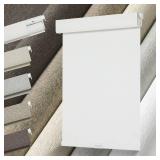 Persilux No Drill No Tools 100% Blackout Roller Shade,Linen Fabric Cordless Roller,White-Blackout 33.5\" wide - Retail: $35