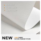 Persilux No Drill No Tools 100% Blackout Roller Shade,Linen Fabric Cordless Roller,White-Blackout 33.5\" wide - Retail: $35