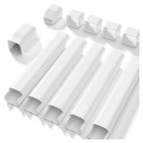 DuctlessAire 3\" W 7.5Ft L Mini Split Line Set Cover Air Conditioners PVC Decorative Lineset Cover Kit for Central AC, HAVC, Heat Pumps, Model # DA3-7 - Retail: $26