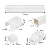 DuctlessAire 3\" W 7.5Ft L Mini Split Line Set Cover Air Conditioners PVC Decorative Lineset Cover Kit for Central AC, HAVC, Heat Pumps, Model # DA3-7 - Retail: $26