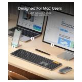 ProtoArc Backlit Bluetooth Keyboard and Mouse for Mac, KM100-A Full Size Wireless Keyboard Mouse for Mac, Multi-Device Rechargeable for MacBook Pro/Air, iPhone, iPad, Space Gray - Retail: $36
