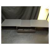 gianotter Dual Monitor Stand Riser, Desk Organizer With Drawer and 2 Pen Holders, Computer Monitor Stand, Shelf for Top of Desk, Black - Retail: $29