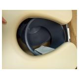 Guardian Drop Arm Commode with Padded Seat and Backrest, Durable Toilet Chair for Adults and Seniors, Removable Pail, Splash Guard, Drop Down Arms for Easy Transfer, 350 lb. Weight Capacity, Tan - Ret