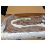 Easy-Going 4 Seater Sofa Slipcover Reversible Sofa Cover Water Resistant Couch Cover with Foam Sticks Elastic Straps Furniture Protector for Pets Children Dog Cat (XX-Large, Camel/Ivory) - Retail: $52