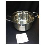 Kirecoo Stainless Steel Stock Pot - 8 Quart Heavy Duty Induction Cooking Pot with Visible Lid for Pasta, Soup, Spaghetti, Nonstick Thick Bottom Big Stockpot, Deep Cookware for Canning, Boiling, Simmer