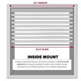 Lotus & Windoware Cordless, 2 Inch Faux Wood Blind, 34\" Wide x 60\" Long, Window Blinds, Blinds & Shades, Blinds for Indoor Windows, Embossed, Bright White - Retail: $50