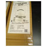 Lotus & Windoware Cordless, 2 Inch Faux Wood Blind, 34\" Wide x 60\" Long, Window Blinds, Blinds & Shades, Blinds for Indoor Windows, Embossed, Bright White - Retail: $50