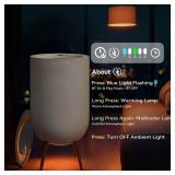 Luxury Towel Warmer Bucket, 23L Large Towel Warmers for Bathroom, with Stand, Ambient Light, Auto Shut Off, Relaxation Mode, Fits Three 40\"x70\" Towels, Bathrobes, Blankets, Great Gift Idea - White -