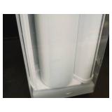 Persilux Cordless Zebra Blinds for Windows (35\" W x 64\" H, White) with Upgraded Cassette Free-Stop Light Filtering Dual Layers Sheer Roller Shades for Home and Office - Retail: $75