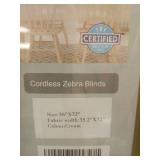 Persilux Cordless Zebra Blinds for Windows (36\" W X 72\" H, Cream) Free-Stop Windows Shades Dual Layer Light Control for Day and Night, Light Filtering Sheer Shades for Home, Easy to Install - Retail