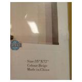 Persilux Free-Stop Cordless Roller Shades for Windows Light Filtering Shades, 5% Openness Solar Screen Semi Sheer Roller Blinds UV Protection for Office and Home. Easy to Install 35\" W x 72\" H, Beig