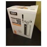 MRbrew 128oz Mini Keg Growler Portable Draft Beer Dispenser System Pressurized Stainless Steel Beer Growler Tap System Home Mini Kegerator, with Professional Beer Tap and CO2 Regulator to Keep Fresh -