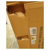 Bme Millie Farmhouse Solid Wood Console Table with 2 Drawers & Storage Shelves, 43\" Boho Sofa Table for Entryway, Hallway, Living Room, Rustic Chestnut - Retail: $96