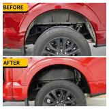 Maxzina Rear Wheel Well Liners Compatible with 2021-2025 Ford F150 (Not for Raptor) Rear Wheel Arch Liners PE No Drilling Well Guards Tire Inner Fenders for 2024 F-150 Accessories (2PCS) - Retail: $10