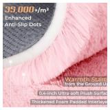 OPPODREAM 4x6 Pink Rugs for Bedroom, Ultra-Soft Fluffy Area Rugs for Living Room, 4 x 6 Shag Carpet for Nursery, Kids, Girl, Boy, Baby, Plush, Fuzzy, Shaggy, Cute Home Decor - Retail: $22