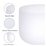 SOLSHINE Crystal Singing Bowl B Note 440HZ 8 inch Crown Chakras Crystal Striker and O-ring included, Meditation Sound Bath Sound Healing Chakra Singing Bowl - Retail: $70