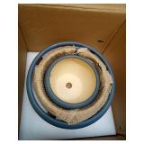 EPFamily Ceramic Plant Pots - 10+8+6 Inch Modern Round Planters for Indoor Outdoor, Flower Pots with Drainage Holes and Plant Saucers, House Office Decor, Gardening Gifts, Set of 3, Blue Grey - Retail