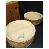ECO SOUL 10 Inch Disposable Palm Leaf Plates [50 Pack] Premium Food-Safe Heavy Duty Compostable Bamboo Paper Plates for Lunch, Dinner, Birthday, Weddings, Party, Camping & Catering Events [Round] - Re